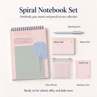 Papeterie de bureau en gros, journaux de luxe, couverture en papier personnalisée avec logo, reliure spirale, bloc-notes imprimé A5 A6