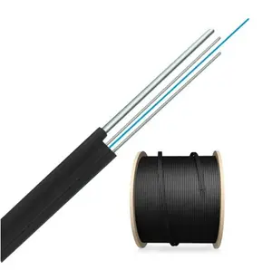 1 Core 3 Steel Wires Outdoor Communication Optical LSZH Leather Cables 1KM 1 Core 2 Steel Wires Indoor Flat Fiber Drop Cable