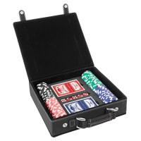 Boîte de jetons de poker en cuir gravés au laser, personnalisable OEM/ODM, en similicuir, pour 100 jetons vierges