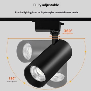Moderna Lámpara de Riel LED de Aluminio de Tres Líneas, Foco COB de Alta Luminosidad, Iluminación de Riel 220V 40W <span class=keywords><strong>Dali</strong></span> para Tiendas de Ropa y Exposiciones - Product Image 2