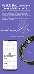 Anneau intelligent de suivi de santé TK30, moniteur de température corporelle, capteur de fréquence cardiaque et de SpO2, étanche 5ATM, GPS connecté, tracker sportif - Product Image 4