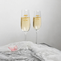 Verres à flûte de luxe Xipan Crystal 8oz écologiques, gravure personnalisée pour mariages, cadeaux d'entreprise, usage hôtelier