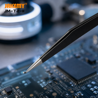 JAKEMY JM-T2 Pinset Presisi ESD Industri Baja Tahan Karat Non-Magnetik Ujung Ultra Halus Perbaikan Jam Tangan Elektronik Mikro DIY CE