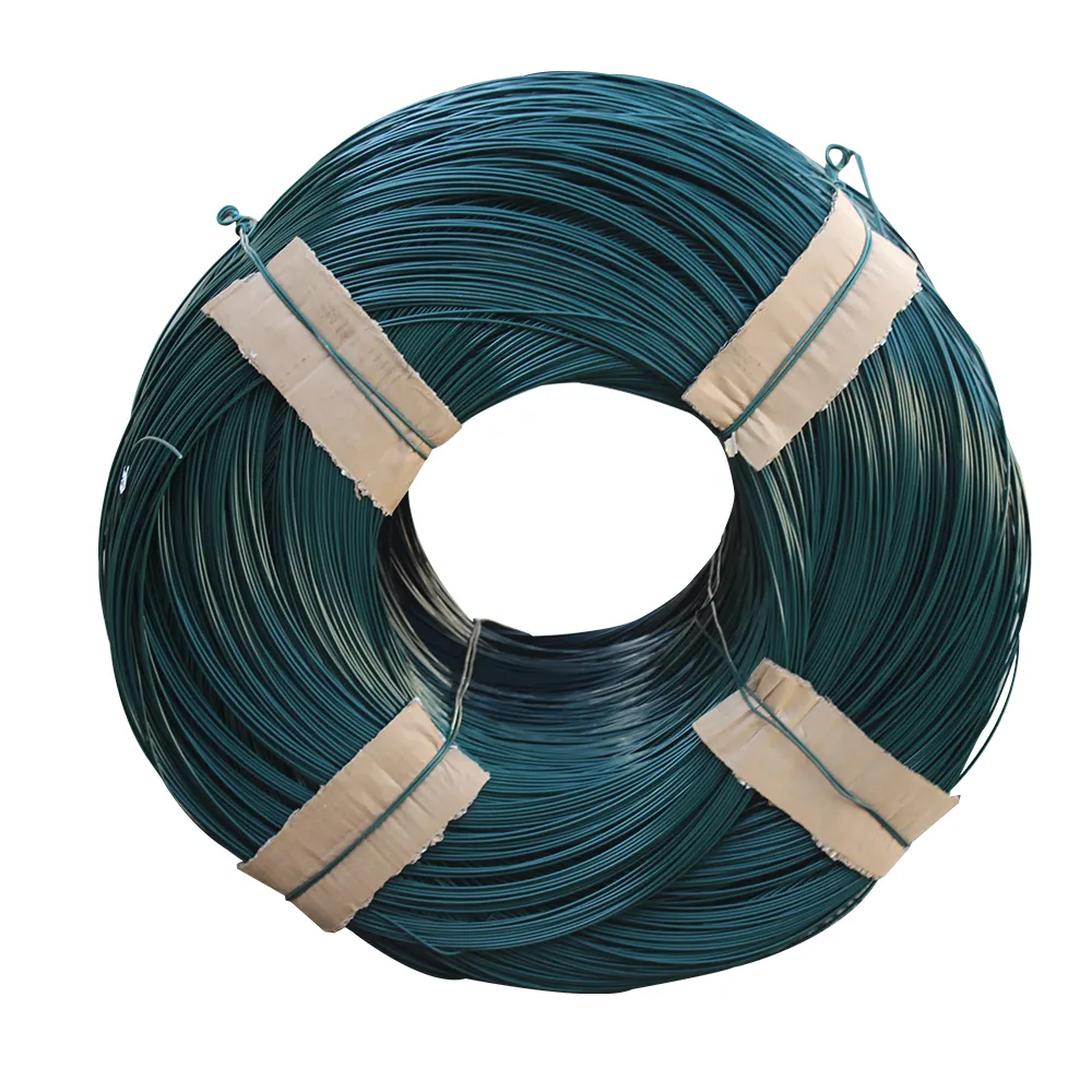 गर्म बेच रंग का तार पीवीसी लेपित 3.2mm पीवीसी लेपित लोहे के तार बाध्यकारी तार