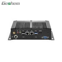 Nueva Pc de caja integrada industrial sin ventilador Intel J1900 I3 I5 I7 de aleación de aluminio con puertos serie Dual Lan y Wifi opcional