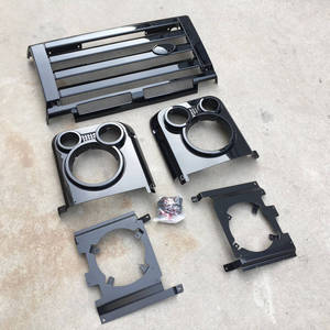 Juego de Parrilla para Land Rover <span class=keywords><strong>Defender</strong></span> <span class=keywords><strong>Antiguo</strong></span> 1998-2016 Estilo SVX Kit de Parrilla Negra LR008362 Autopartes - Product Image 4
