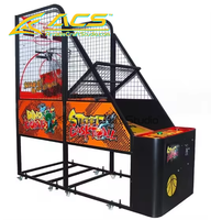 Machine de jeu d'arcade de basketball de rue pliable en métal, fonctionnant à pièces ACS, compatible 110V/220V