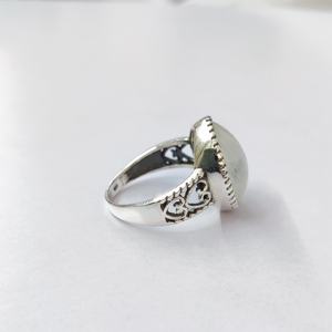แหวนมูนสโตน เงินแท้ 925 แหวนพลอยมูนสโตน งานแฮนด์เมด คอลเลคชั่นแหวนสวย เครื่องประดับเงิน ราคาขายส่ง - Product Image 4