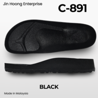 Jin Hoong Sandal Jepit Wanita C-891T PVC Perunggu Sol Luar Tahan Lama Tahan Air Ringan Anti-Selip Nyaman Elastis Tinggi