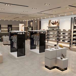 Fashion Shoe Clothing <b>Display</b> Rack | <b>Wall</b>-<b>Mounted</b> Eco-Friendly Heavy Duty Garment <b>Cabinet</b> | Custom Retail Store Fixtures Factory - Product Image 1