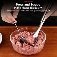 Sendok Pembuat Bakso Stainless Steel Baru 2027 dengan Lubang, Desain Penyimpanan Praktis, Gagang Panjang untuk Dapur dan Bar