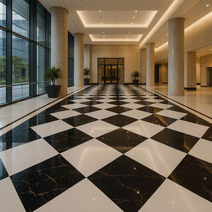 Venta al por mayor 60x60cm <span class=keywords><strong>Super</strong></span> negro oro de lujo brillante efecto de mármol pulido moderno hogar pared porcelana baldosas para uso en el baño - Product Image 5