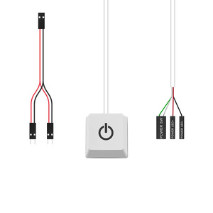 Câble d'extension de bouton d'alimentation externe pour boîtiers d'ordinateurs de bureau avec indicateur LED bleu, rouge, vert, violet, jaune, blanc - Product Image 5