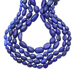 Cuentas de Lapislázuli en forma de pepita, lisas, color azul marino, hilo de piedras preciosas de 13 pulgadas, de 5 mm a 8 mm - Product Image 6