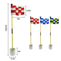 Fabricant de pratique de golf Poteau de drapeau vert mât de drapeau de golf détachable Trou de coupe Ensemble de drapeaux de pratique de golf
