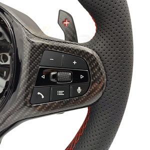 Volant en cuir pleine fleur avec palettes de changement de vitesse en carbone pour <span class=keywords><strong>Toyota</strong></span> <span class=keywords><strong>Supra</strong></span> A90 Mk5 2019 2020 2021 2022 2023 - Product Image 5
