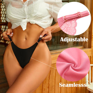 Ropa Interior Sexy <span class=keywords><strong>de</strong></span> Encaje para Mujer, Transpirable, para Uso Diario, Estilo Hipster, Material Delgado <span class=keywords><strong>de</strong></span> Spandex, Tinte Liso, Talle Bajo, Desechable - Product Image 6