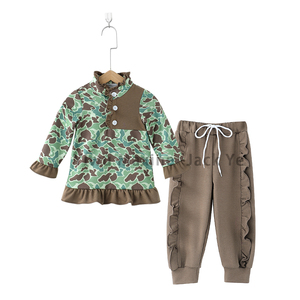 Set di abiti autunnali Maxine Factory Design Set di vestiti personalizzati per bambini spessi Set Jogger per ragazza - Product Image 2