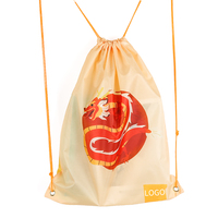 Sac à dos personnalisé en polyester avec cordon de serrage et bandoulière pour la promotion, les supermarchés, les voyages en plein air, l'usage quotidien, OEM/ODM