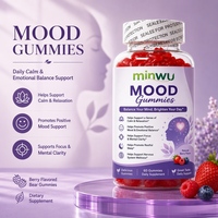 Gummies véganes naturelles à base de plantes, sans OGM, halal, pour le soutien de l'humeur, la relaxation et le soulagement du stress