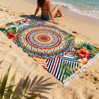 Microfiber Thin Lightweight Soft Absorbent Oversized Quick Dry Sand Free Personalized Beach Towel with logo Custom Print