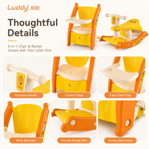 Fauteuil à bascule 2-en-1 Luddy 3001-1 B.Duck pour enfants, siège d'alimentation double mode pour bébé avec support à 4 points – Vente en gros - Product Image 4