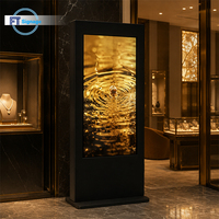 Support d'affichage publicitaire LED sur pied, en aluminium et acrylique, pour centres commerciaux, magasins de luxe et usage intérieur
