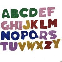 Autocollants créatifs en mousse EVA autocollants avec lettres A-Z en feuille d'or brillante pour les activités artistiques et éducatives des tout-petits