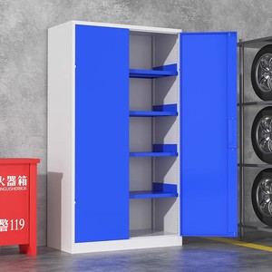 Codificado Lock Heavy Duty Workshop Garagem Ferramenta Gabinete Altura ajustável Branco Azul Tool Box Gabinete - Product Image 3