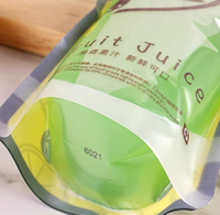 Jus de gelée imprimé personnalisé liqueur eau boisson debout découpé paquet de recharge de liquide sac en plastique pochette debout pour pastèque