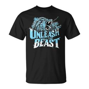 T-shirt Unleash The Beast noir pour hommes et femmes, chemise promotionnelle - Product Image 1