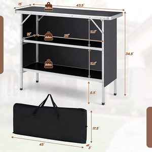 Tùy Chỉnh Kim Loại Gấp Thiết Kế Hiện Đại Cho Khách Sạn Ngoài Trời Giá Rẻ Xách Tay Quầy Bar Đồ Nội Thất Cho Ngoài Trời - Product Image 4