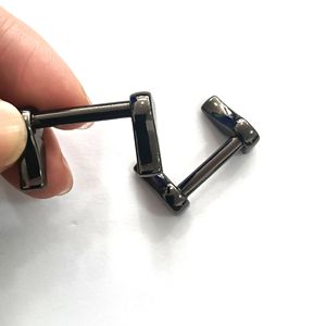 Cierre de arco oblicuo para bolsos, hebilla metálica de color gris plomizo y oro claro para bolsos y accesorios, alta calidad - Product Image 4