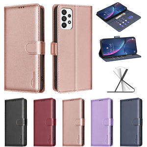 Funda de teléfono con billetera de bloqueo de Lychee RFID de negocios para <span class=keywords><strong>Samsung</strong></span> A73 A13 A33 <span class=keywords><strong>A53</strong></span> A03S S21 FE A32 S21 Ultra Litchi Funda de cuero con tapa - Product Image 1