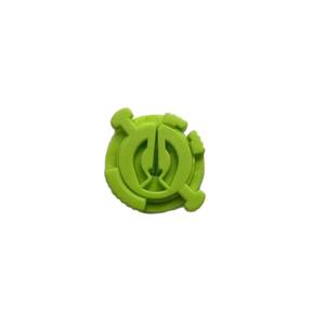 Support de canne à pêche en plastique vert Ztc168, cage à appâts en forme de disque pour pêche au fond, accessoire pour hameçon - Product Image 1