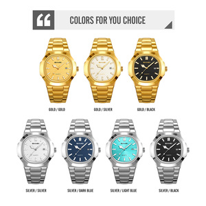 Reloj cronógrafo redondo para hombre, reloj de pulsera de lujo de acero inoxidable, reloj de cuarzo resistente al agua 30M - Product Image 3