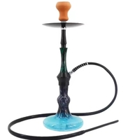 Accessoires Shesha Chicha 22 pouces en aluminium Fourniture personnalisée Base en verre coloré pour les magasins de fumeurs