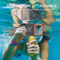 Étui de téléphone portable de luxe étanche et antichoc avec porte-cartes, compatible avec la natation et la plongée