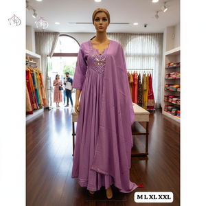 การแนะนำกางเกง kurti dupatta ที่สวยงามของเรานำเสนอการตัดส่วน kurti ที่สง่างามพร้อมงานกระจกจริงบนแอกสำหรับกระเป๋า - Product Image 3