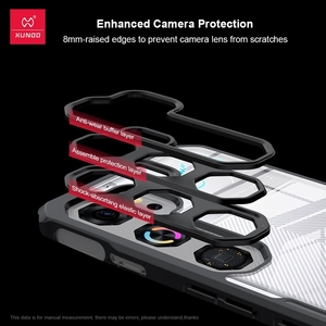 <strong>XUNDD</strong> for ZTE Nubia Neo 5 GT Air V80 Max V80 Design Transparent Phone Cover Shockproof Protective Cases for Red Magic 9S Pro - Product Image 2