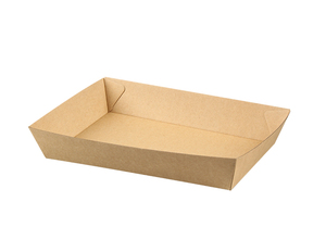 Tùy chỉnh dùng một lần phân hủy sinh học Hot Dog <span class=keywords><strong>kraft</strong></span> giấy thực phẩm snack bao bì gà khoai tây chiên khay thức ăn nhanh lấy đi Khay giấy - Product Image 3