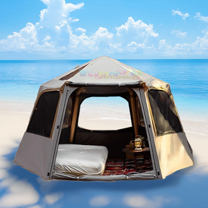 Tente gonflable pour 3 à 4 personnes Tente gonflable de camping Oxford imperméable pour la randonnée familiale en plein air - Product Image 5