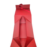 Boîte d'emballage de robe de mariée pliable de grande taille personnalisée, logo estampé or, ruban gaufré, carton pliable, emballage en papier