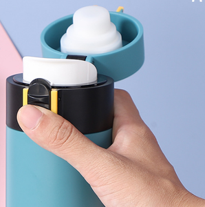 500ml Customized Korea Japan Style Customised Stainless Steel Vacuum Water <b>Bottles</b> With Button Lock Lid Keep Hot Cold - Product Image 4