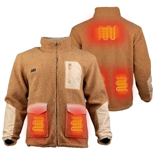 Neuheiten Winter Heat Jacket Doppel knopf Fleece Angeln USB beheizte Jacke Made in China