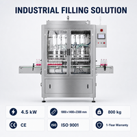 Machine de remplissage automatique de liquides visqueux pour l'emballage de bouteilles de ketchup, de miel et de sauces avec système de dosage à piston servo