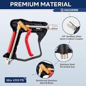 Nouvelle pistolet de lavage YUJIA à raccord rapide 1/4'' 4350 PSI, 5 buses de pulvérisation, prise mâle 3/8'' et raccords M22-14/15mm - Product Image 4