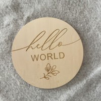 Panneau de bienvenue pour nouveau-né Annonce de naissance en bois faite à la main pour le séjour à l'hôpital du bébé Décoration murale Artisanat et boîtes en bois
