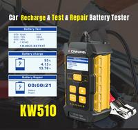 Chargeur et testeur de batterie automobile personnalisable KONNWEI KW510 12V 5A, outil de réparation de batterie