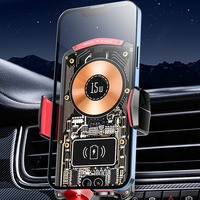 Nouveau chargeur sans fil de style punk, compatible avec les téléphones Apple et Huawei, charge rapide automatique par induction pour voitures